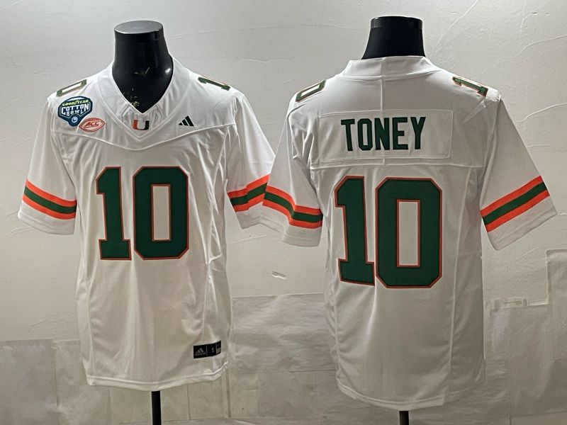 Men 2026 Miami Hurricanes #10 Toney White 3th generations Nike Limited NCAA Jersey 05->ncaa teams->NCAA Jersey